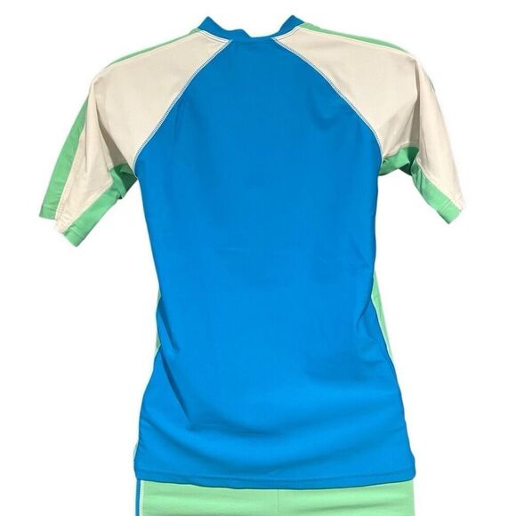 Sunbusters Dolphin Rash Guard Swim Set UPF 50+ Girl’s L(11-12) - Picture 4 of 9